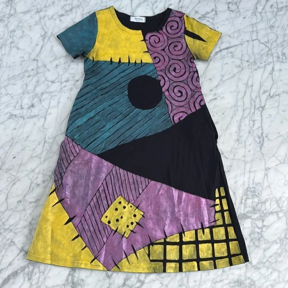 Sally Nightmare Before Christmas Dress Hand Painted Girl's 10/12
